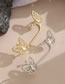 Fashion 5537403 Right Geometric Diamond Leaf Earrings
