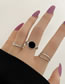 Fashion 3# Alloy Inlaid Geometric Ring Set