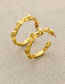 Fashion Gold Color Pure Copper Irregular C-shaped Earrings