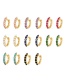 Fashion Green Copper Set Zircon Geometric Earrings