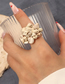 Fashion Creamy-white Alloy Geometric Gravel Ring