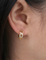 Fashion Gold Color Brass Diamond Chain Earrings