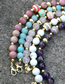 Fashion Amethyst Onyx Gold Beads And Diamonds Beaded Bracelet