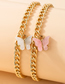 Fashion Gold Color Alloy Butterfly Anklet Set