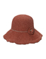 Fashion Caramel Colour Wavy Floral Cutout Bucket Hat
