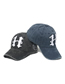 Fashion Red Wine Cotton Letter Embroidered Washed Brim Baseball Cap