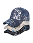 Fashion Navy Blue Tie-dye Printed Baseball Cap