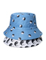 Fashion Black Polyester Tai Chi Print Bucket Hat
