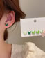 Fashion Green Alloy Butterfly Stud Earrings Set