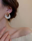 Fashion White Pearl U-shaped Tote Stud Earrings