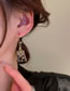 Fashion Black Brass Set Crystal Trapezoid Stud Earrings