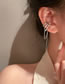 Fashion 32# Ear Hook. Silver Color Left Ear Alloy Diamond Geometric Ear Clip