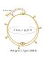 Fashion Gold Color Color Copper Gold Plated Zirconia Eye Anklet