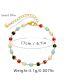 Fashion Color Copper Gold Plated Colorful Beaded Bracelet