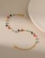 Fashion Color Copper Gold Plated Colorful Beaded Bracelet