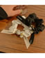 Fashion Hair Tie - Beige Pearl Flower Letter Bow Hair Band