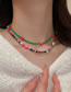Fashion Colorful - Smiley Flowers Acrylic Rice Beaded Smiley Necklace