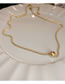 Fashion Gold Titanium Ball Necklace