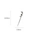 Fashion Hairpin - Silver Color With Diamonds Alloy Diamond Pleated Fishtail Hairpin