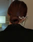 Fashion Hairpin - Black Alloy Diamond Pleated Fishtail Hairpin