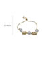 Fashion Gold Color Mermaid Pearl-set Square Zirconia Pull-out Bracelet