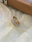 Fashion Gold Color Bronze Zirconium Pearl Open Ring