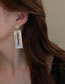 Fashion Gold Color Acrylic Diamond Square Stud Earrings