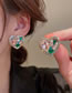 Fashion Love Copper Diamond Geometric Heart Stud Earrings