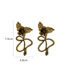 Fashion Gold Color Alloy Flower Snake Stud Earrings