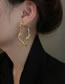 Fashion Gold Color Alloy Stripe Twisted Geometric Earrings