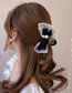 Fashion Black Flower Acrylic Rose Pearl Mesh Bow Grab Clip