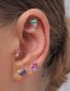 Fashion Color Metal Diamond Geometric Earrings Set