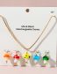 Fashion Color Alloy Glass Mushroom Necklace Set