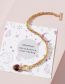 Fashion Gold Alloy Amethyst Heart Chain Bracelet