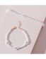 Fashion White Acrylic Pearl Beaded Flower Necklace Bracelet Set
