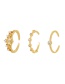 Fashion Gold-3 Bronze Zircon Round Ring