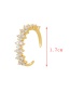 Fashion Gold-2 Copper Set Zircon Heart Ring