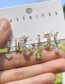 Fashion Gold 6-piece Set Of Copper Inlaid Zircon Love Turtle Pearl Earrings