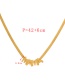 Fashion Gold Titanium Alphabet Mama Pendant Necklace