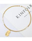 Fashion Gold Color Stainless Steel Face Necklace