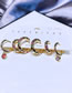 Fashion Gold Color Copper Zirconium Geometric Earrings Set