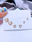 Fashion Personality Triangle Cat Eye Zirconia Triangle Stud Earrings Set