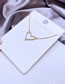 Fashion Gold Color Copper Gold Plated Zirconium Heart Necklace