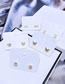 Fashion Flash Diamond Block Copper Inlaid Zirconium Square Stud Earrings