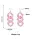 Fashion Pink Resin Chain Drop Earrings