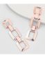 Fashion Silver Alloy Multilayer Square Earrings