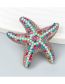 Fashion Starfish Alloy Diamond Cartoon Starfish Brooch