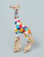 Fashion Giraffe Alloy Drip Oil Giraffe Brooch