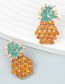 Fashion Pineapple Alloy Diamond Pineapple Stud Earrings