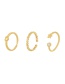 Fashion Gold Bronze Zircon Pentagram Ring
